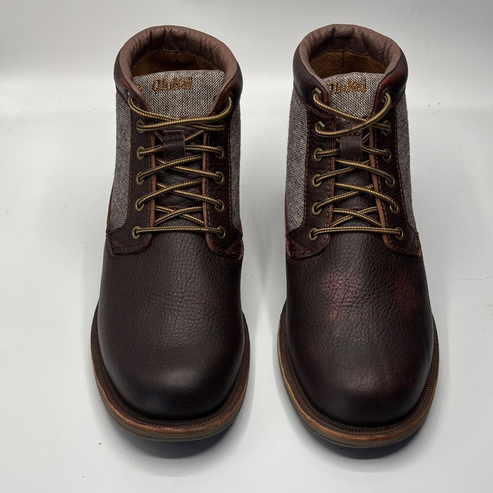 NWOB Olukai Men’s Size 11 Hualalai Brown Distressed Leather/Textile Chukka Boot